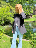 Nina - Blazer asymétrique Lily Blue