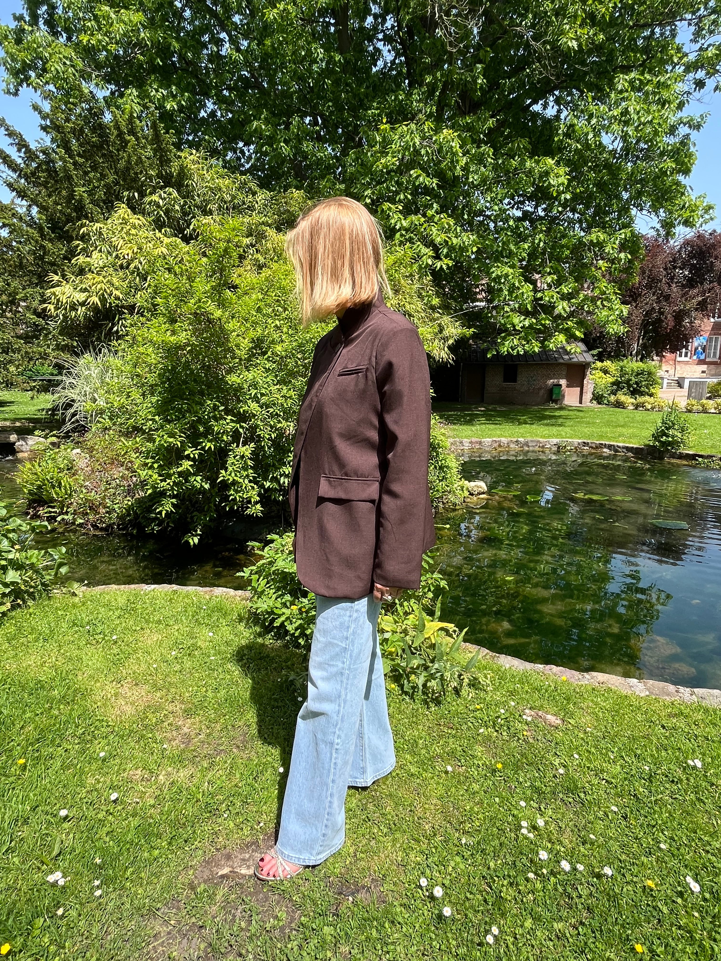 Nina - Blazer asymétrique Lily Blue