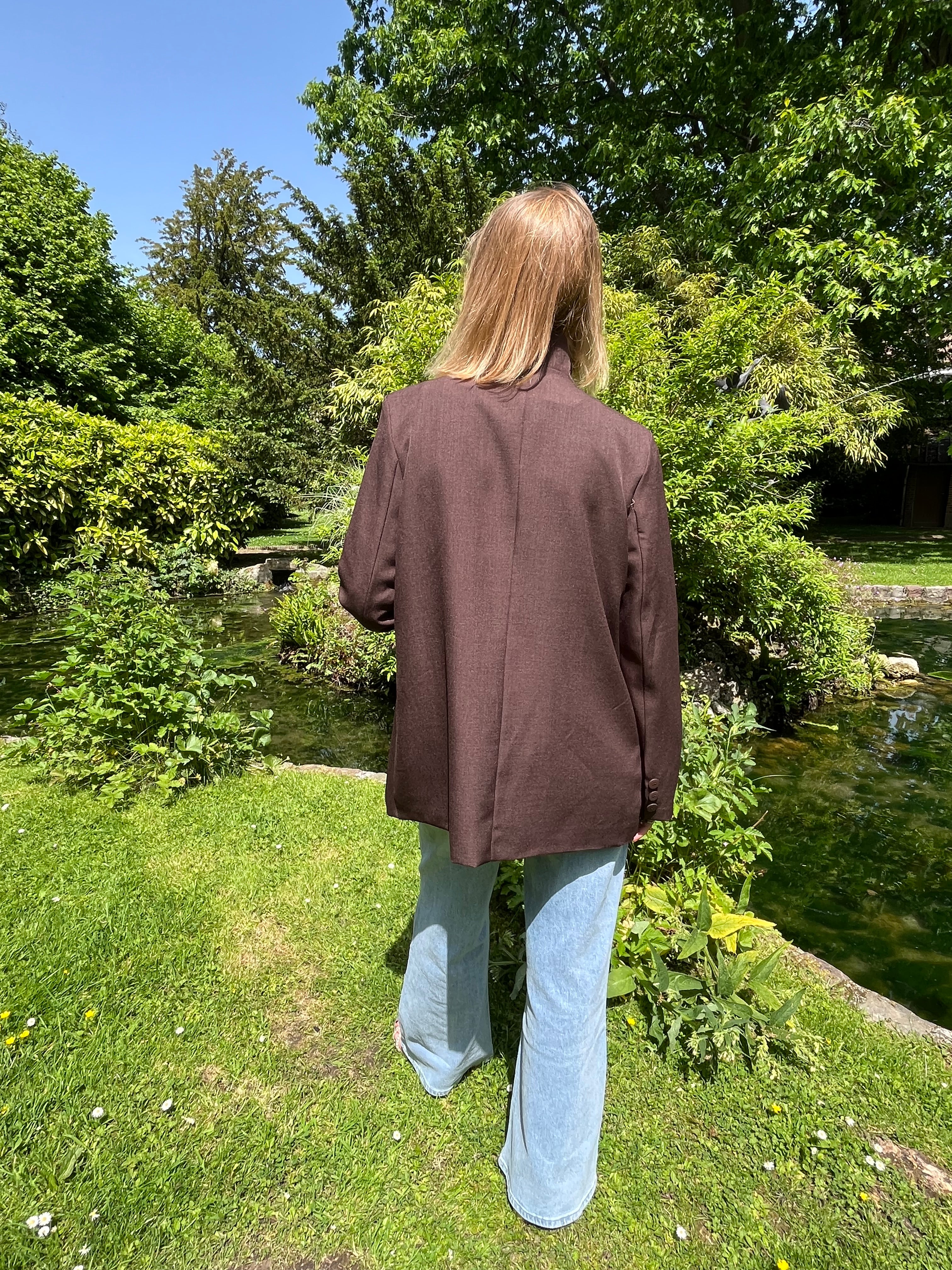 Nina - Blazer asymétrique Lily Blue