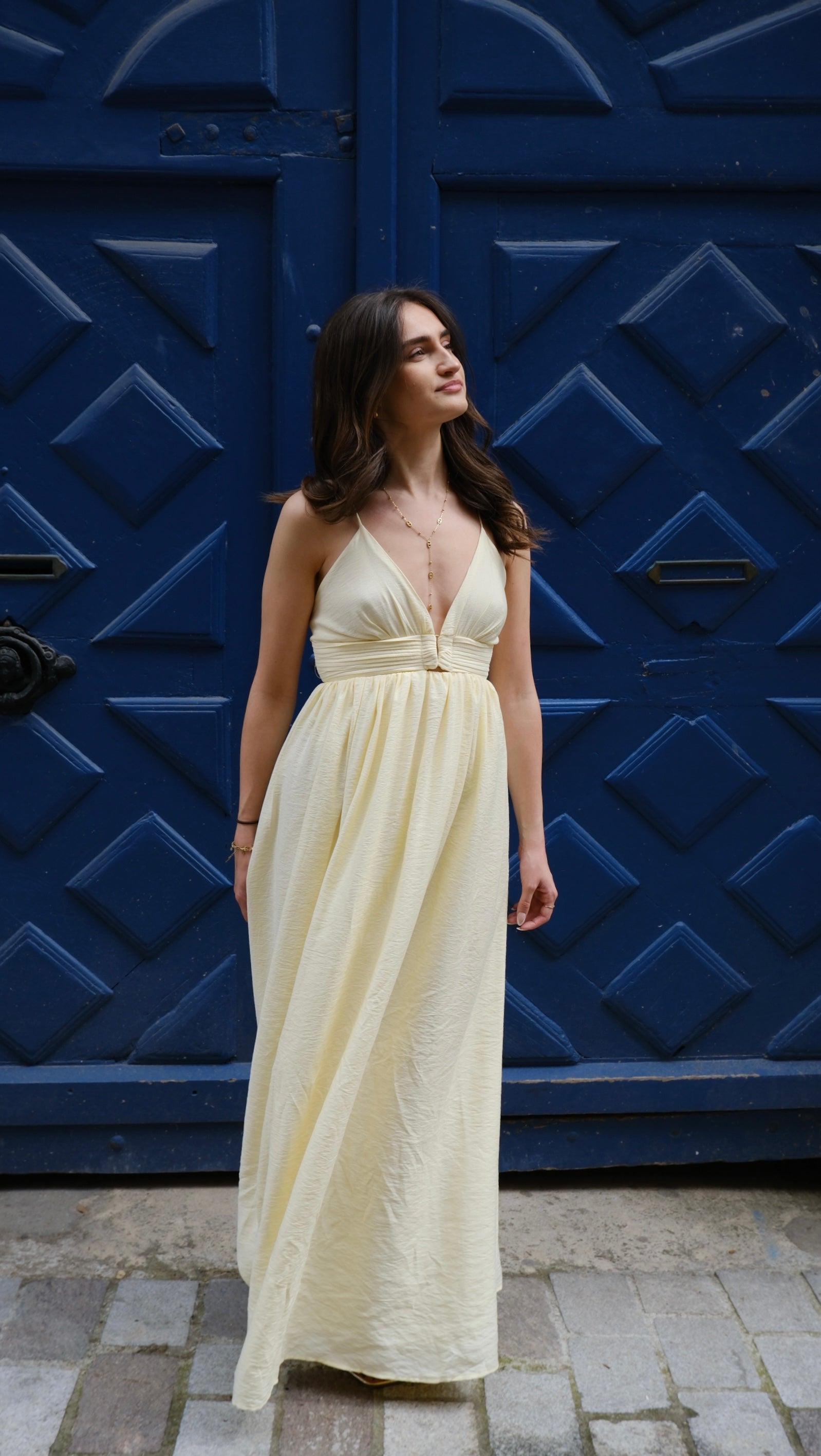 Joy - Robe longue jaune Lily Blue