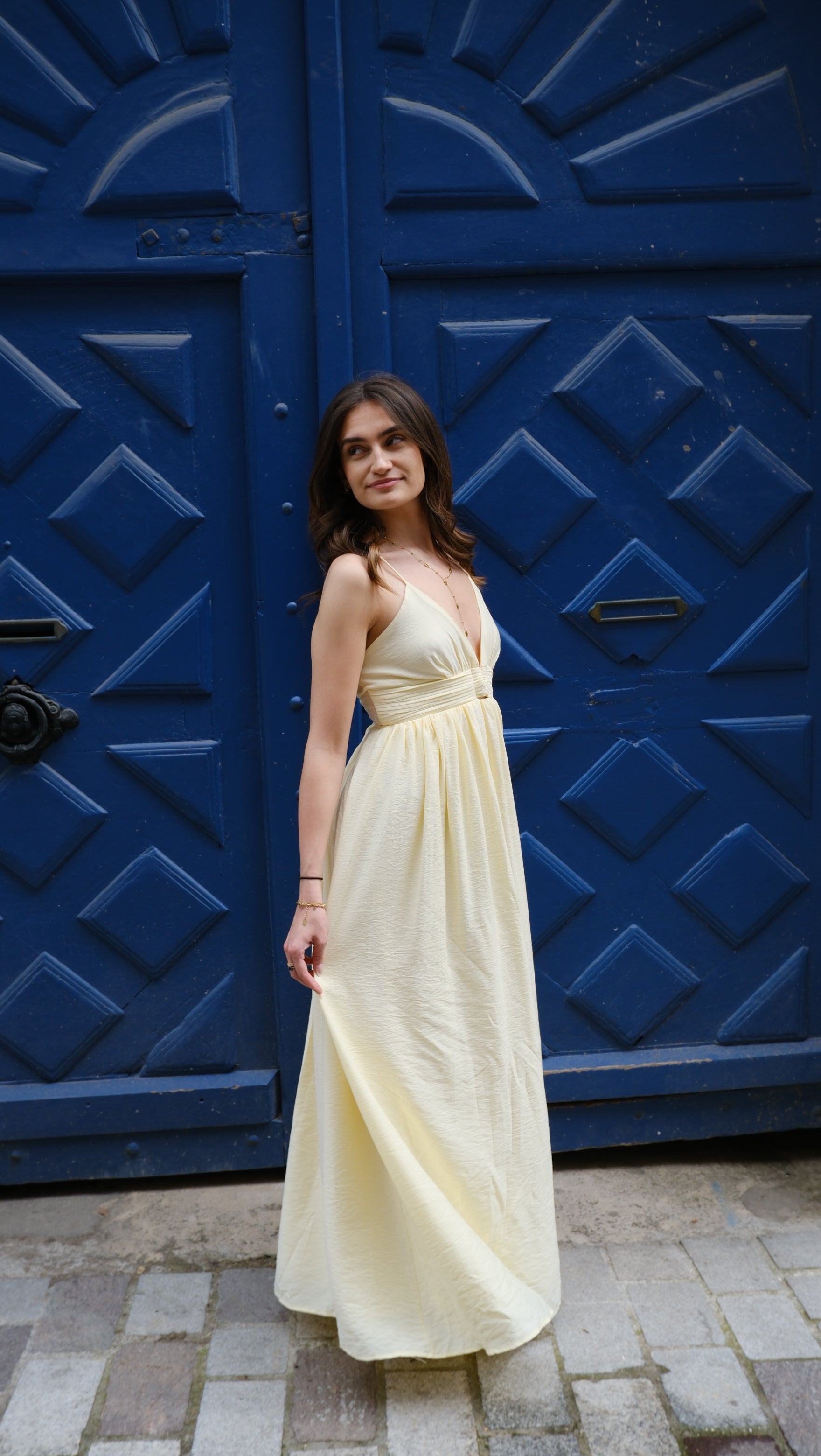 Joy - Robe longue jaune Lily Blue