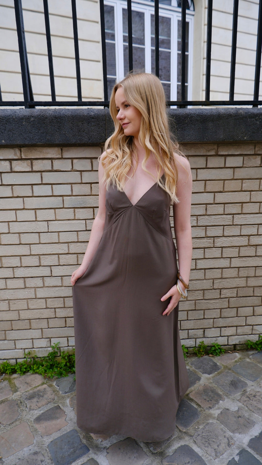 Capucine - Robe longue dos nu Lily Blue