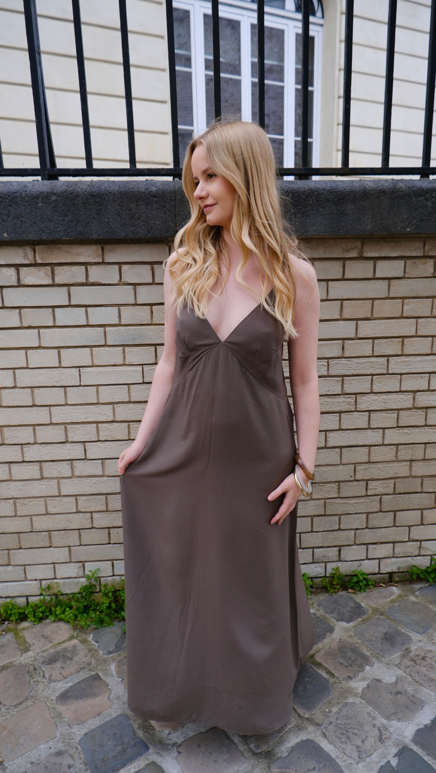 Capucine - Robe longue dos nu Lily Blue