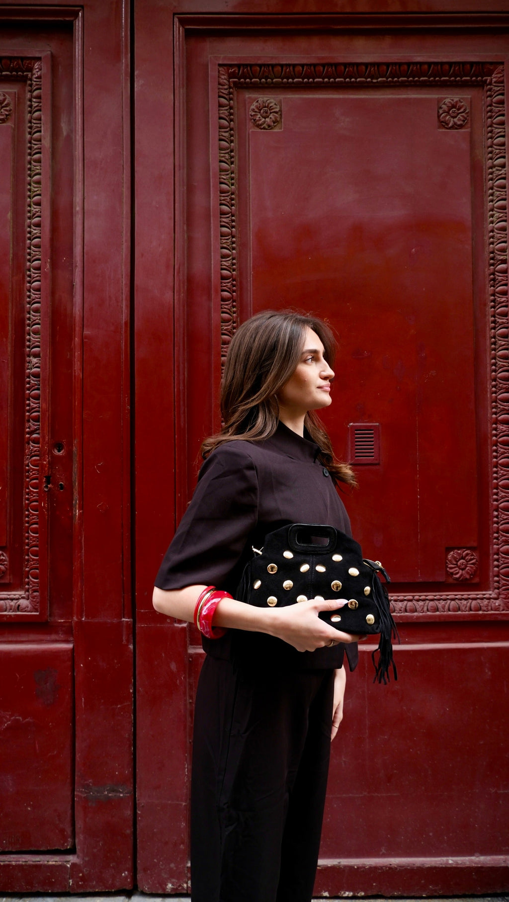 Sac à franges et clous Lily Blue