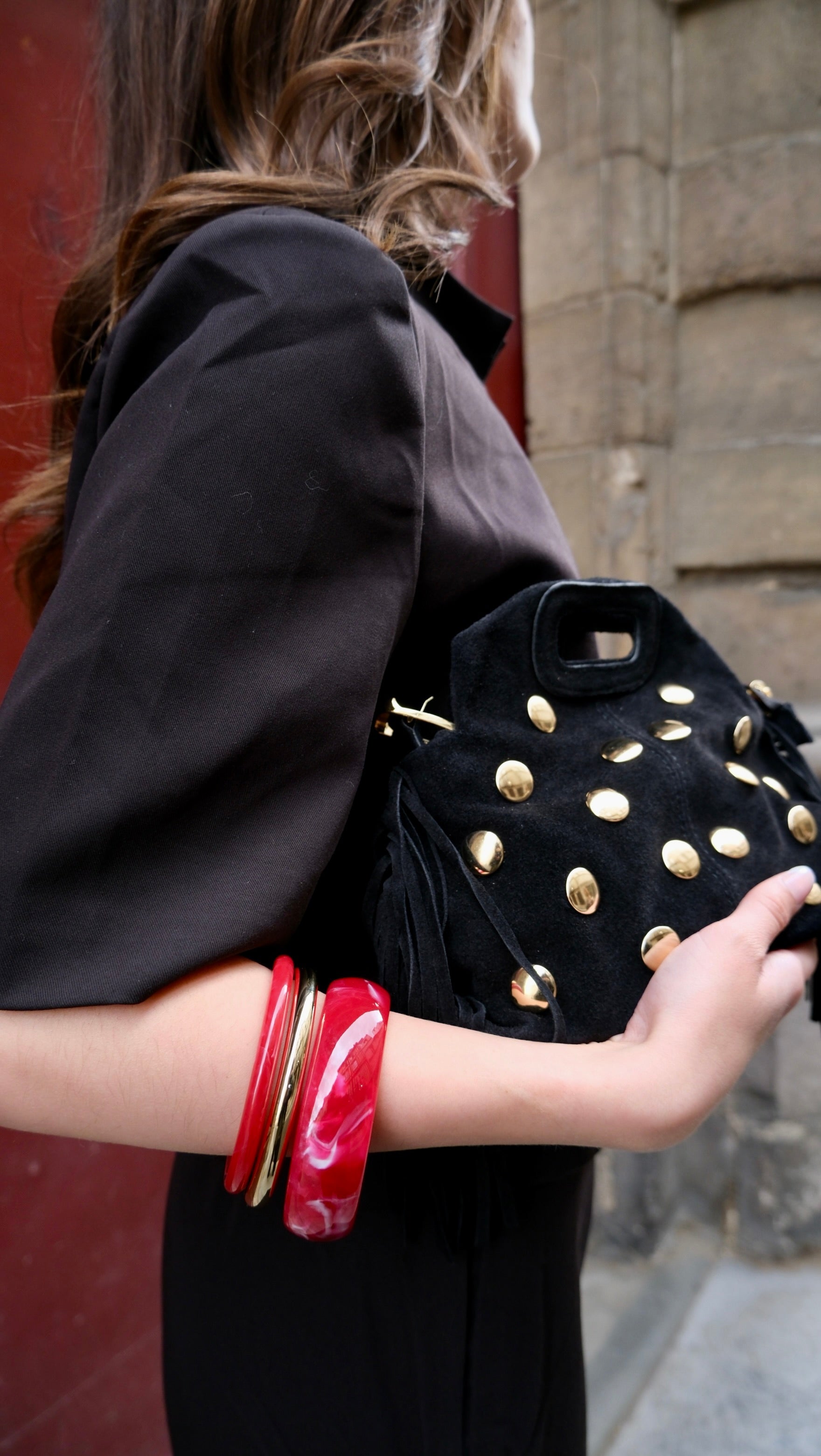 Sac à franges et clous Lily Blue