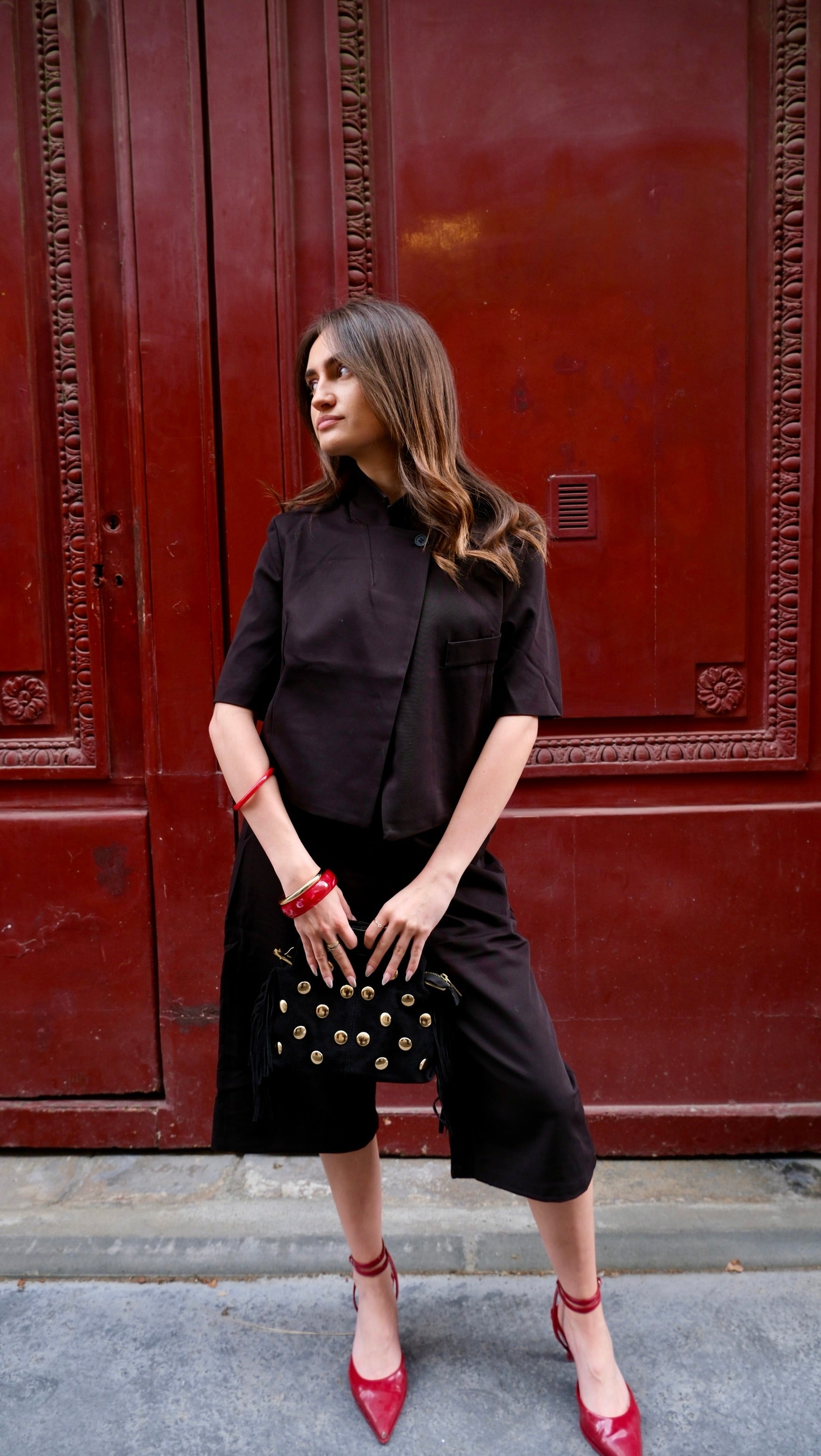 Sac à franges et clous Lily Blue