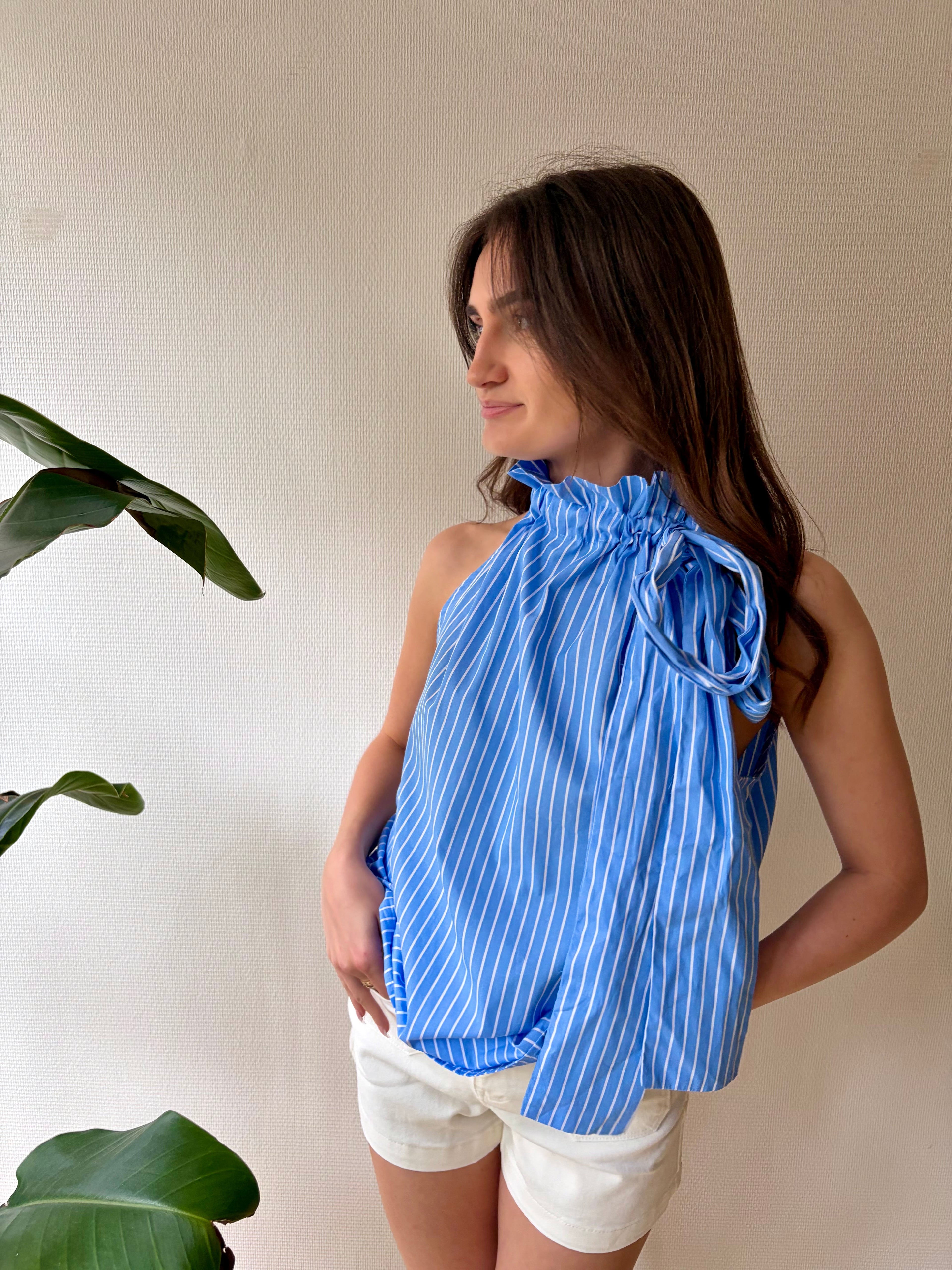 Giulia - Blouse à rayures Lily Blue