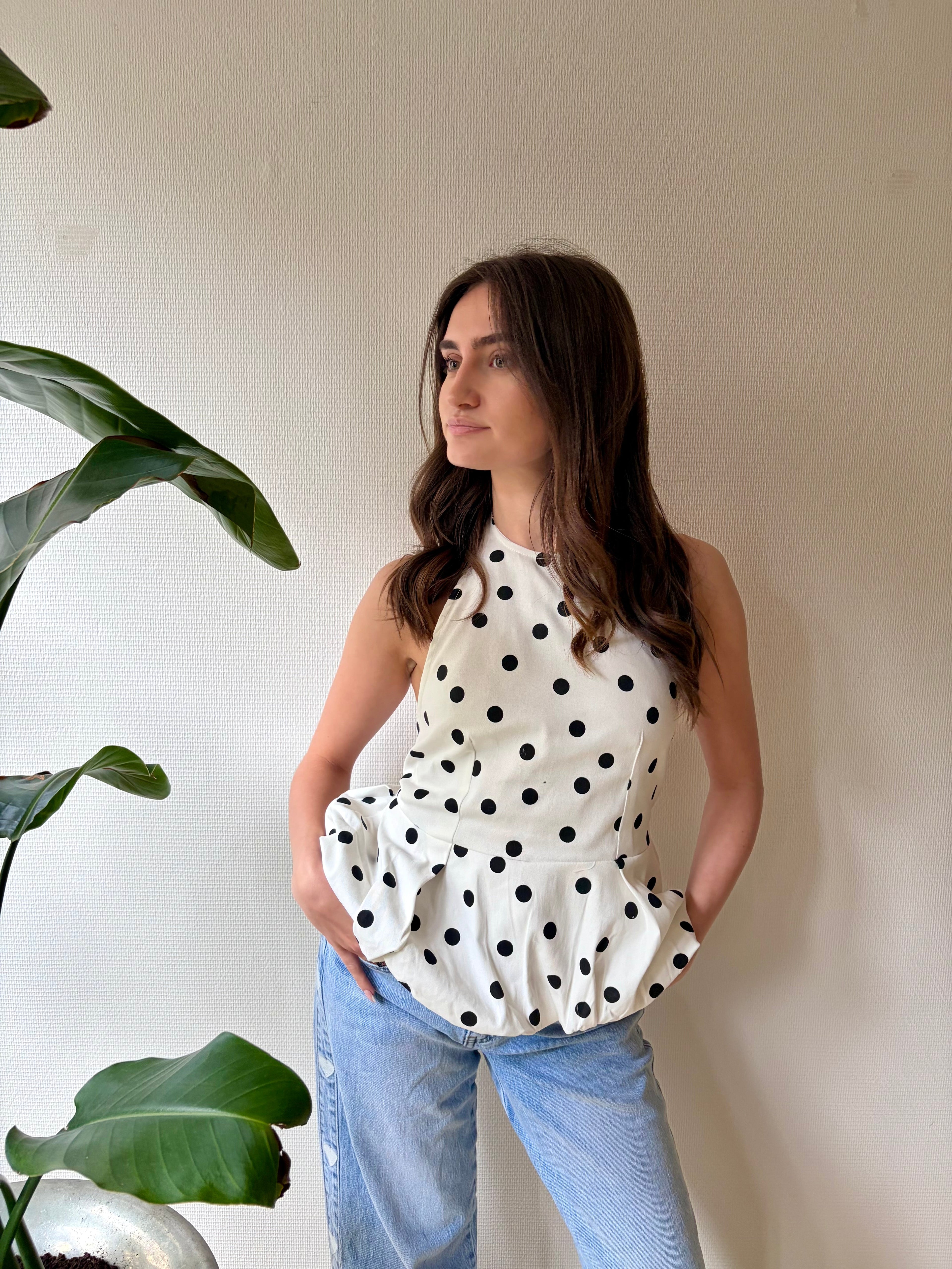 Louise - Top dos nu à pois Lily Blue