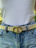 Lola - Ceinture en cuir boucle dorée Lily Blue