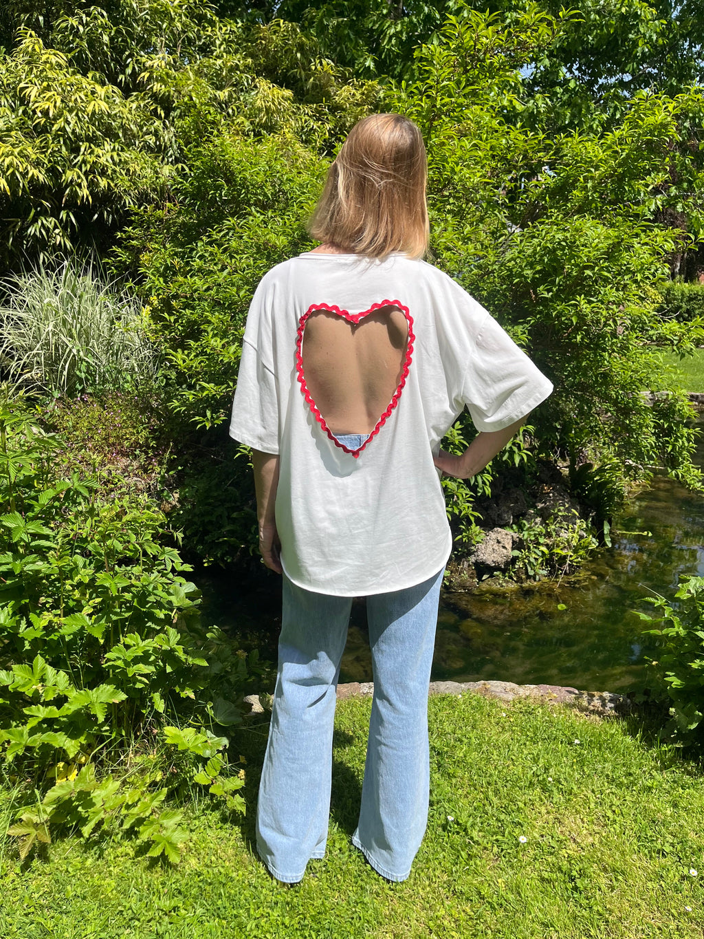 Chiara - T-shirt dos nu cœur Lily Blue