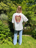 Chiara - T-shirt dos nu cœur Lily Blue