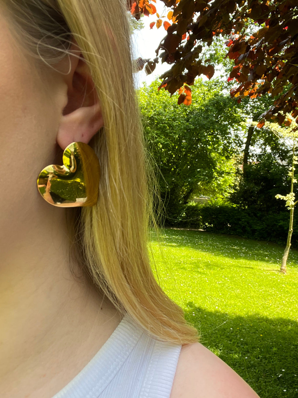 Adèle - Boucles d'oreilles cœurs Lily Blue