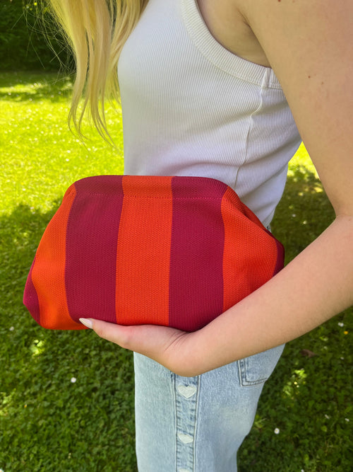Agathe - Pochette rayée Lily Blue