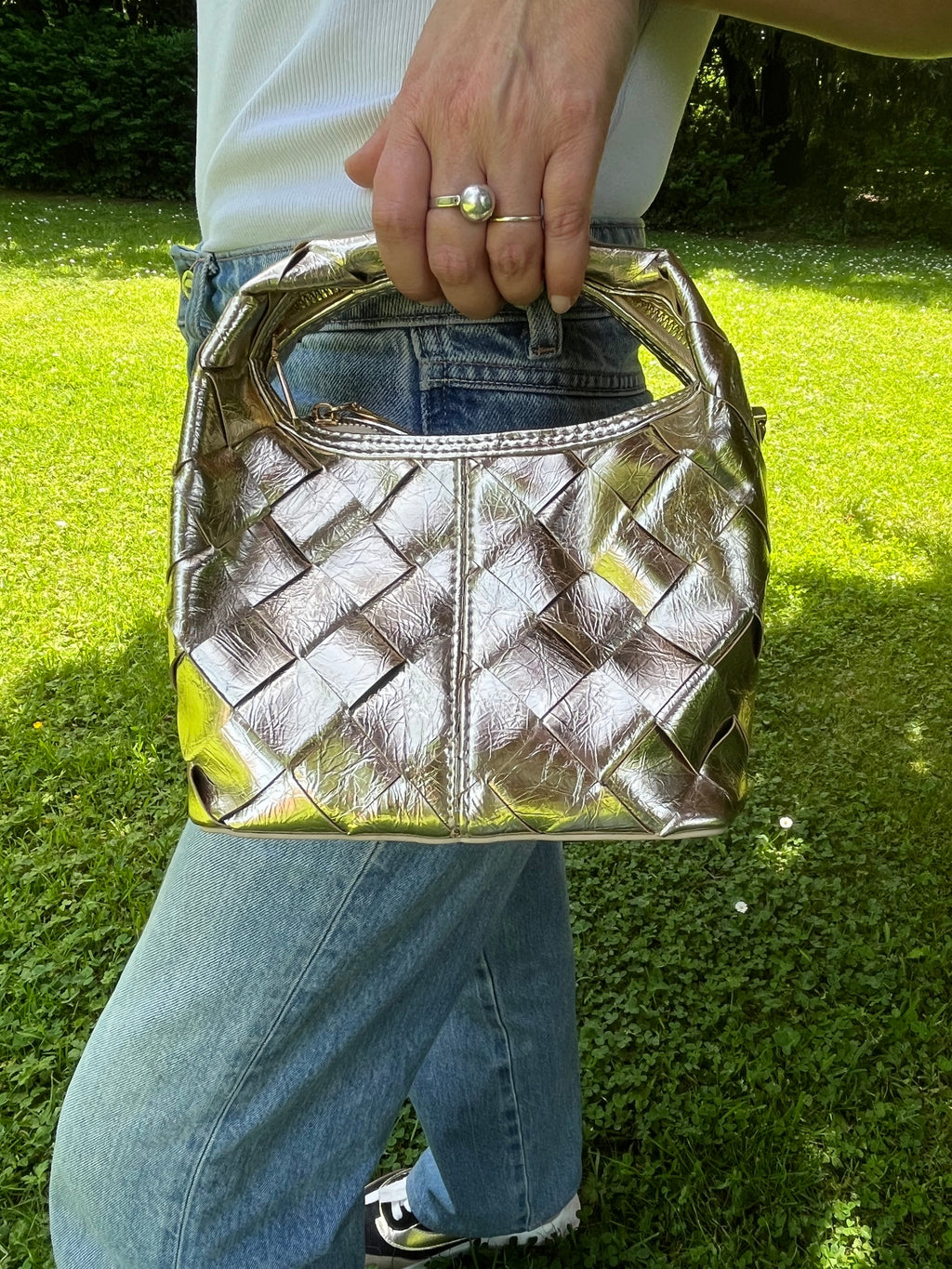Eva - Sac tressé doré Lily Blue
