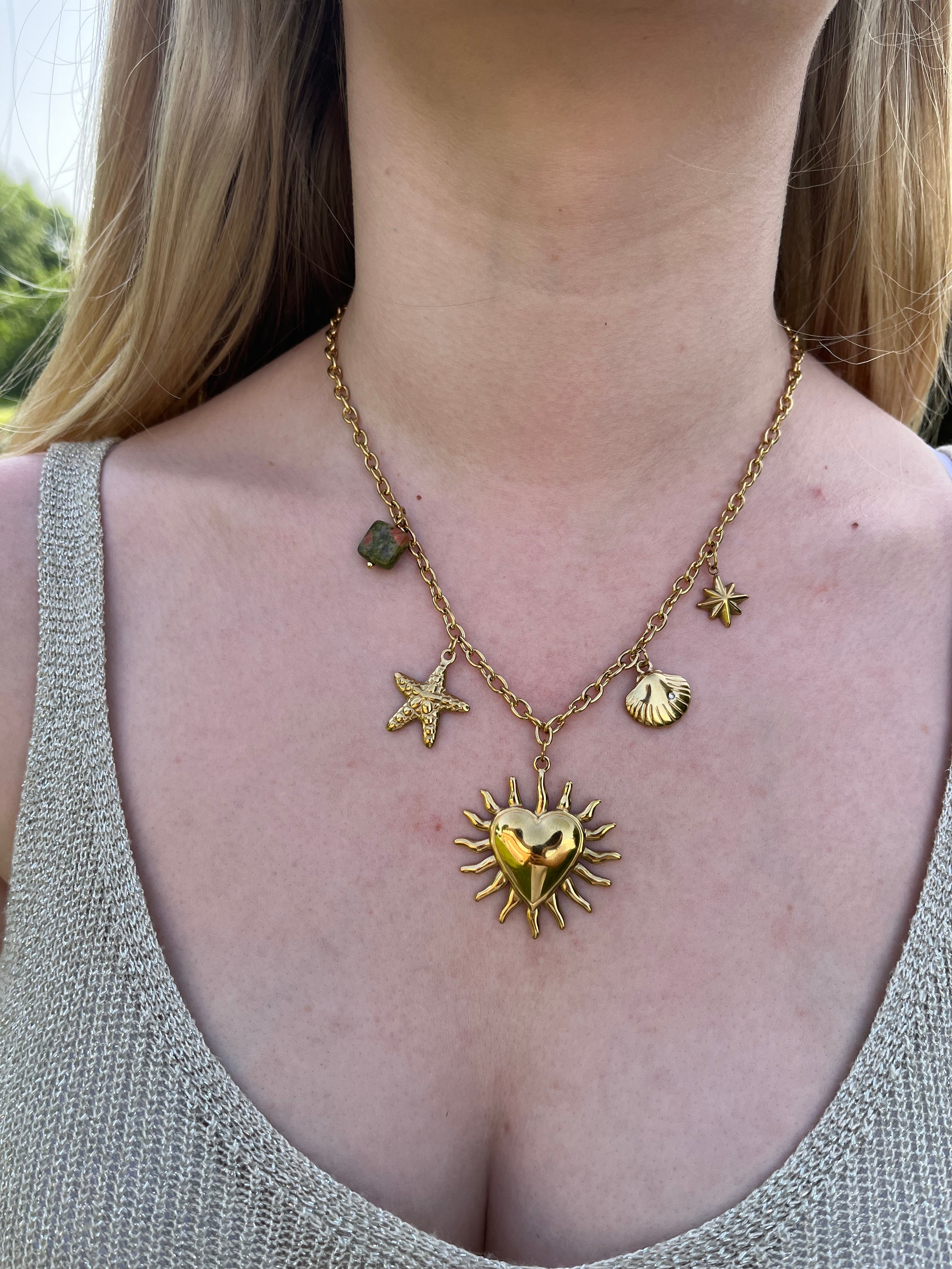 Yséa - Collier charms Lily Blue