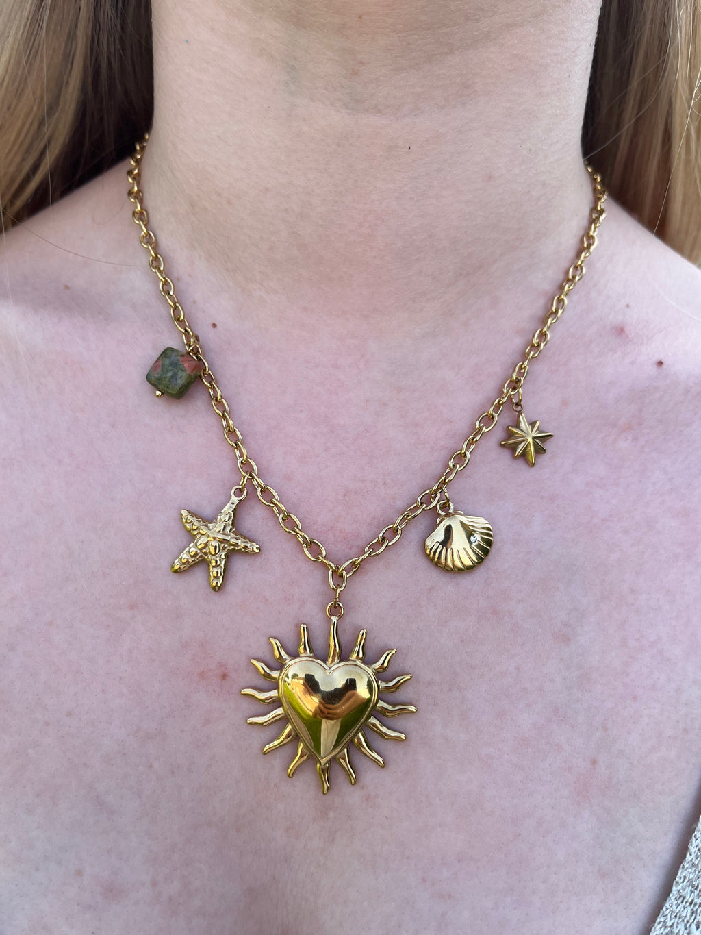 Yséa - Collier charms Lily Blue