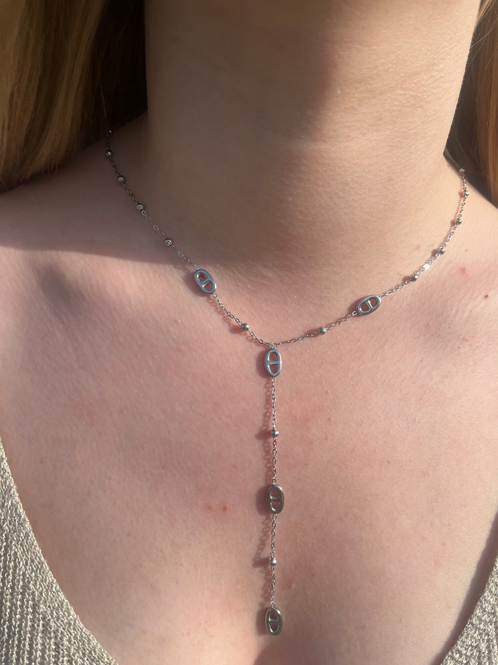 Léopoldine - Collier acier Lily Blue