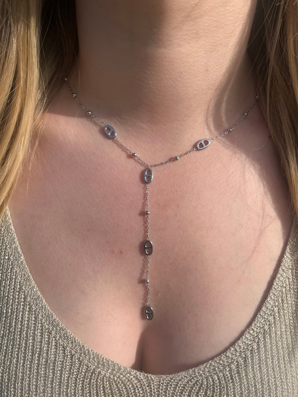 Léopoldine - Collier acier Lily Blue