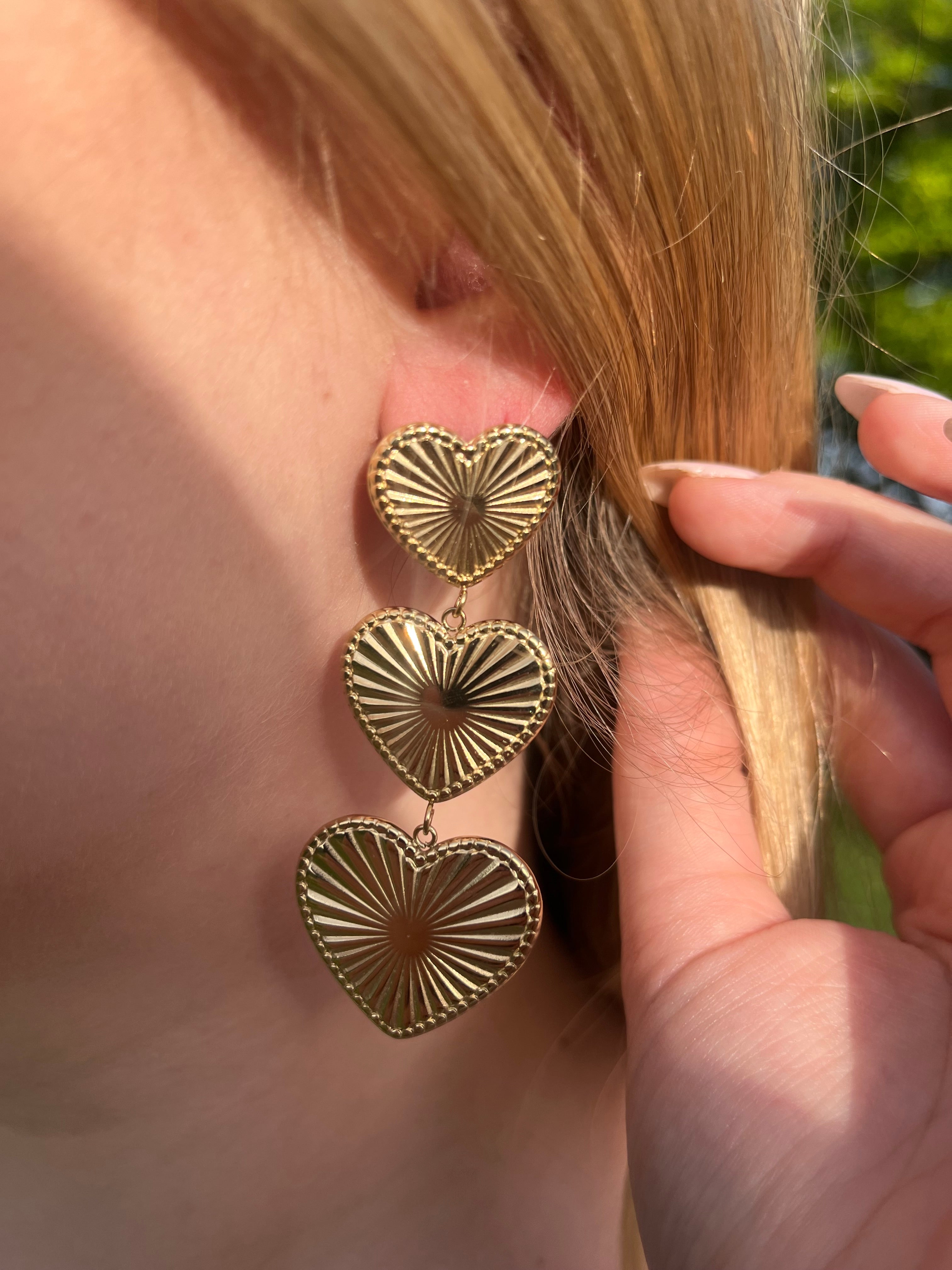 Valentina - Boucles d'oreilles cœurs Lily Blue