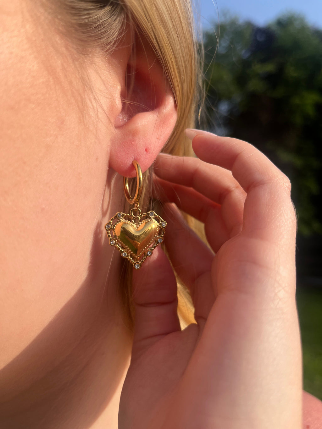 Clarisse - Boucles d'oreilles cœurs Lily Blue