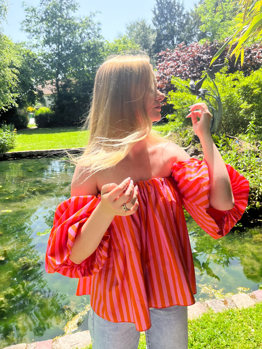 Floria - Top à rayures Lily Blue