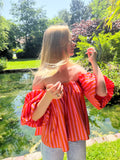 Floria - Top à rayures Lily Blue